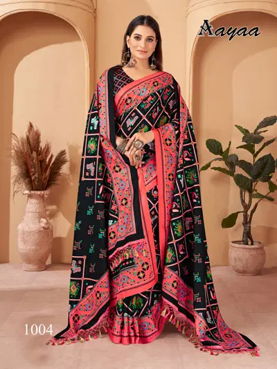 Aayaa Pashmina Vol 1 Winter Wear Printed Sarees Wholesale Clothing Distributors In India
